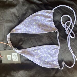 House of CB Lavender Floral Bikini Top